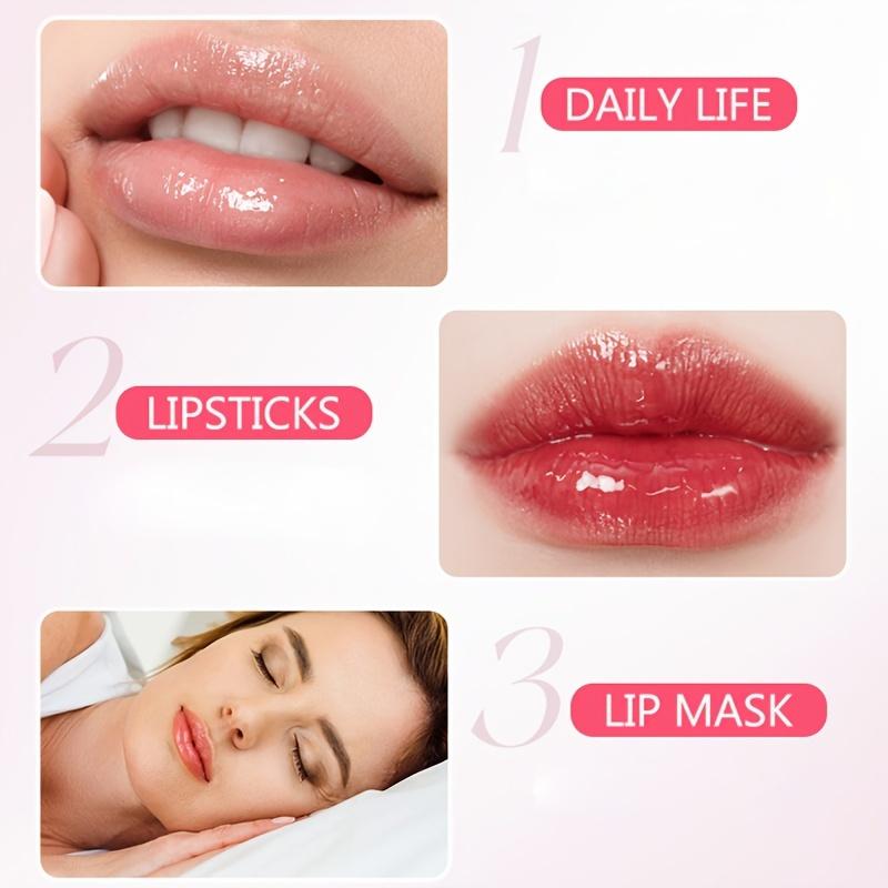 2Pcs/set Day Night Set Moisturizing Lip Balm Lip Gloss Hydrating Moisturizing Anti-Dry Anti Crack Lip Skin Care