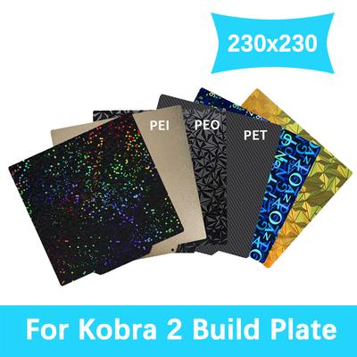 Pro Anycubic Kobra 2 / Kobra 2 Pro / Kobra 2 Neo PEO PET Pei Tisková deska 230x230mm Oboustranný texturovaný list Hladký vyhřívaný stůl
