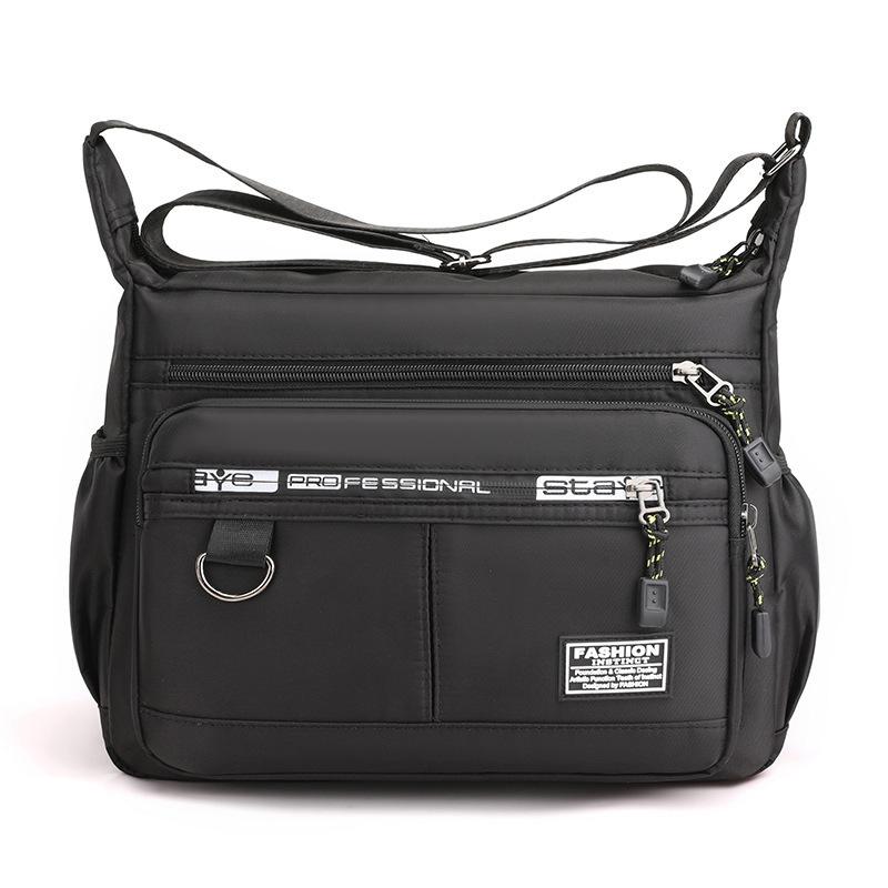 

Men s crossbody bag large capacity men s bag wear-resistant waterproof backpack business high-end multi-pocket bag shoulder bag чёрный
