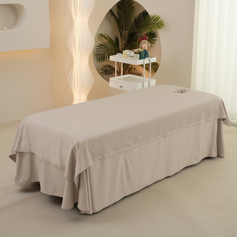 Zacht Katoen met Gaten Effen Eenvoudig Eendelig Beddekking Speciale Comfortabele Lakens voor Massage- en Schoonheidssalons 230x115cm with hole