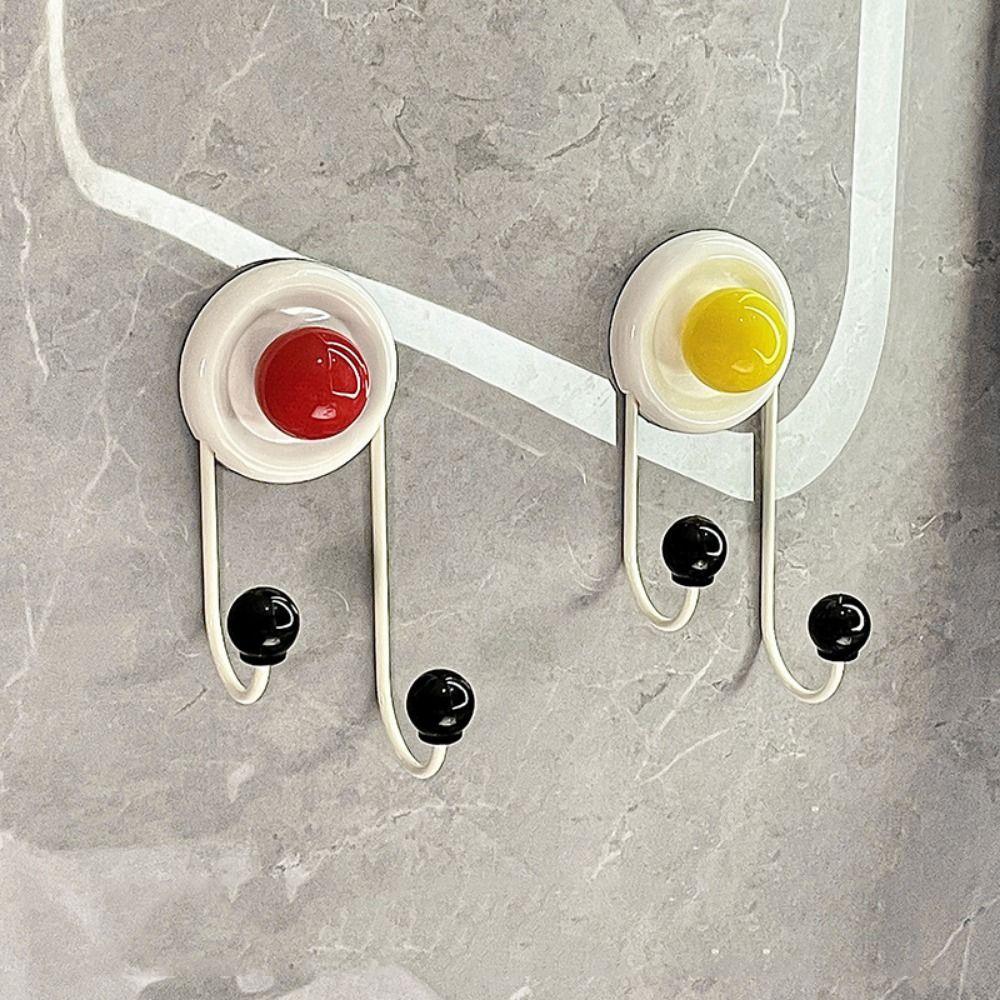 3Pcs Dopamine Household Hang Hooks Traceless Towel/Coat Hooks Punch Free Wall Hooks  Kitchen