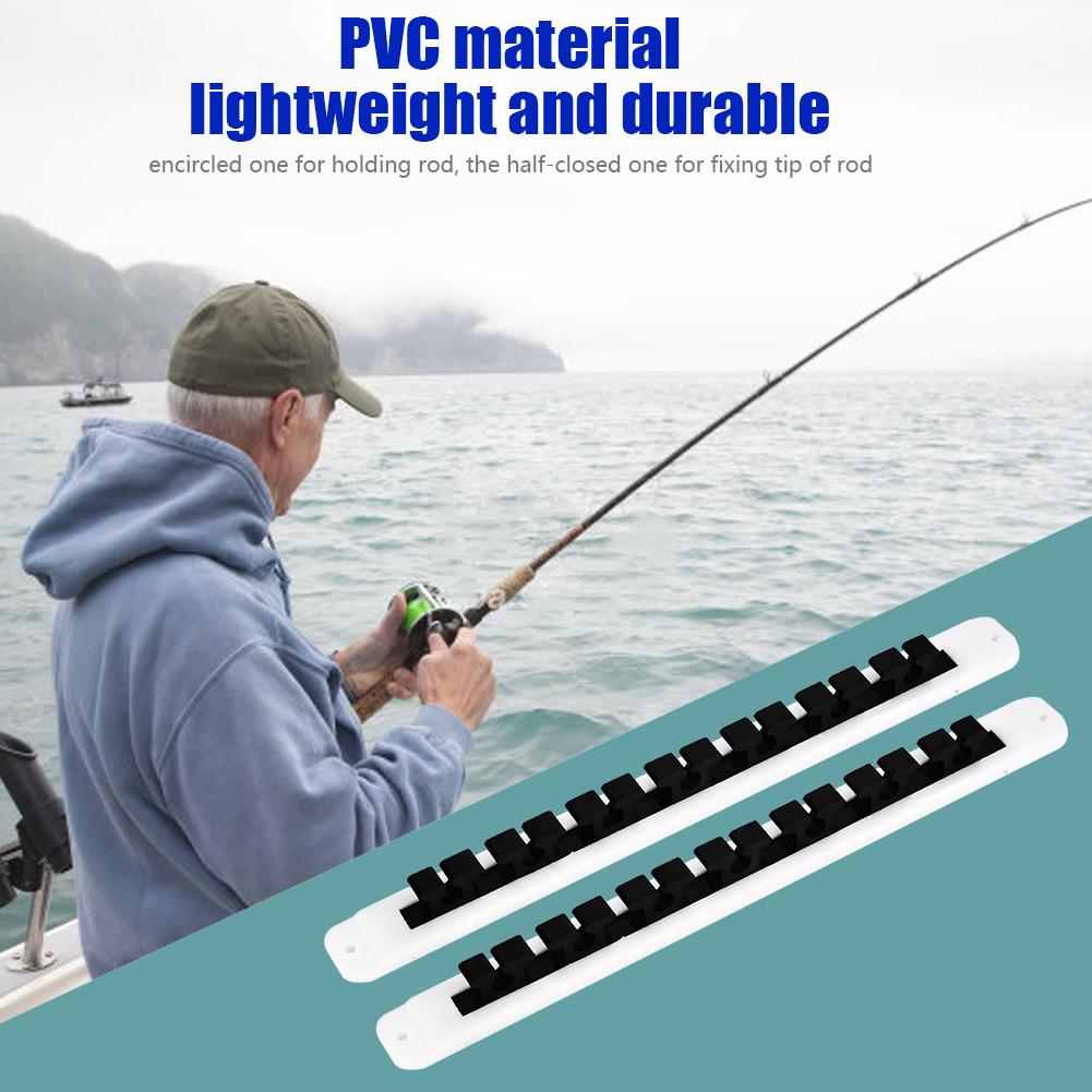 2pcs Fishing Rod Pole Reel Holder Garage Ceiling Mount Rods Rack Organizer