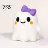 Ghost Sensory Toys Halloween Bow Squeeze Toy, Stress Relief Cartoon Gadget Soft Stretchy Party Favors for Adults Kids Fidget Balls