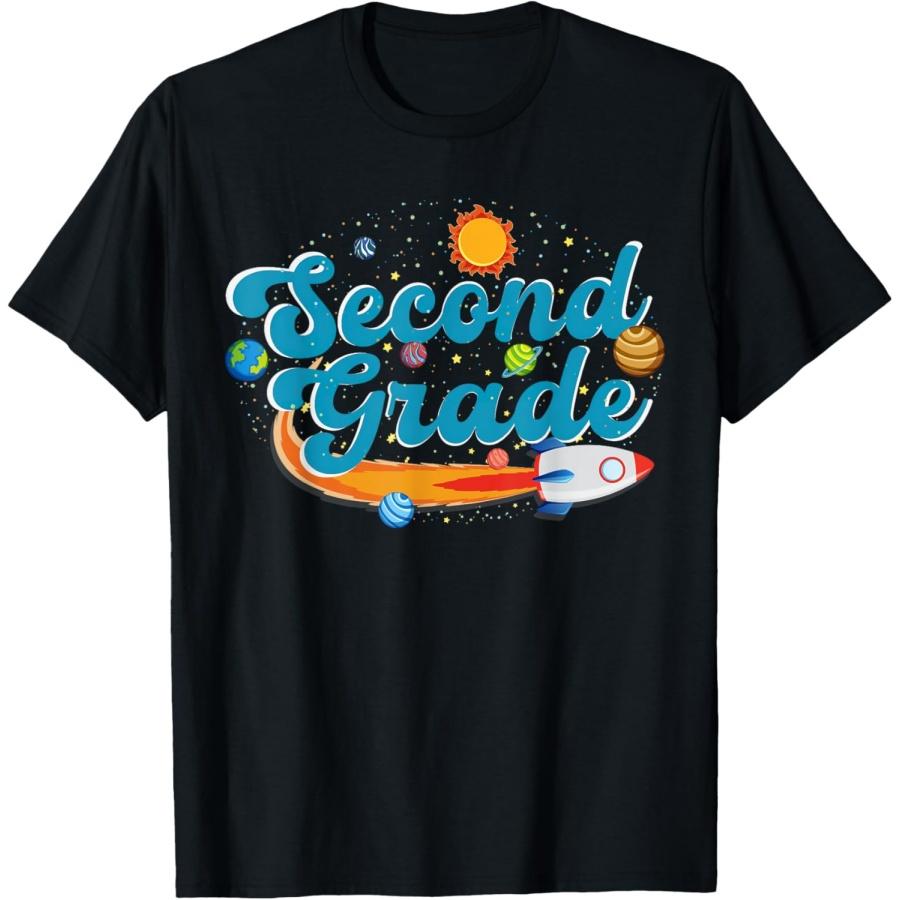 

Second Grade Outer Space Solar System Planet 2nd Grade T-Shirt XXXXXL чёрный