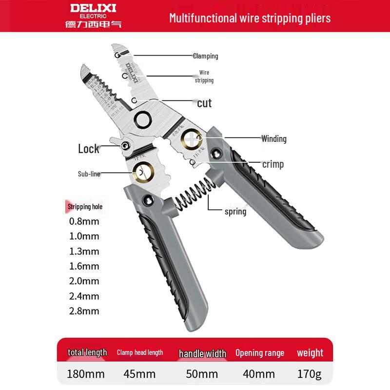 DELIXI Multi-function Wire Stripper Pliers