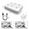 LED Rechargeable TeaLight Glow Candle Lamps Remote Controlled with 2/4/6/8H Timer Function Bar Wedding Party Table Decoration