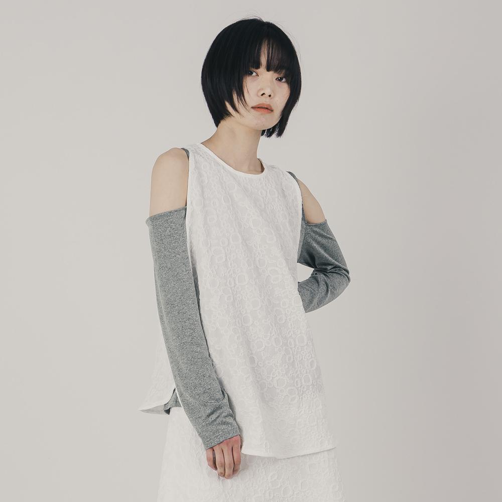 WHIMSY MIND Cocoon Sleeveless Blouse_Ivory