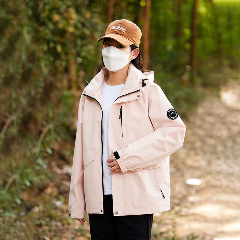 Unisex Spring/Autumn Windproof Hooded Jacket - Fashionable Men's Trench Coat