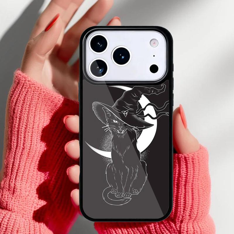 Witchcraft Halloween Cat Dark Witch Phone Case for iPhone 17 Air 16e 15 14 13 Pro Max Back Cover for 12 11 Pro Coque