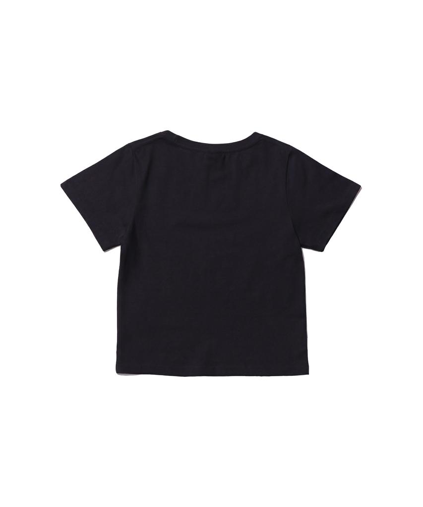 CREAM SODA LAB Men'S Standard Fit Cropped Short Sleeve Tee Black