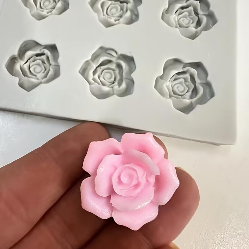 Six-rose Aromatherapy Candle Silicone Mold Resin Polymer Clay Mold Suitable for Handmade Soap and Gift Box Decoration
