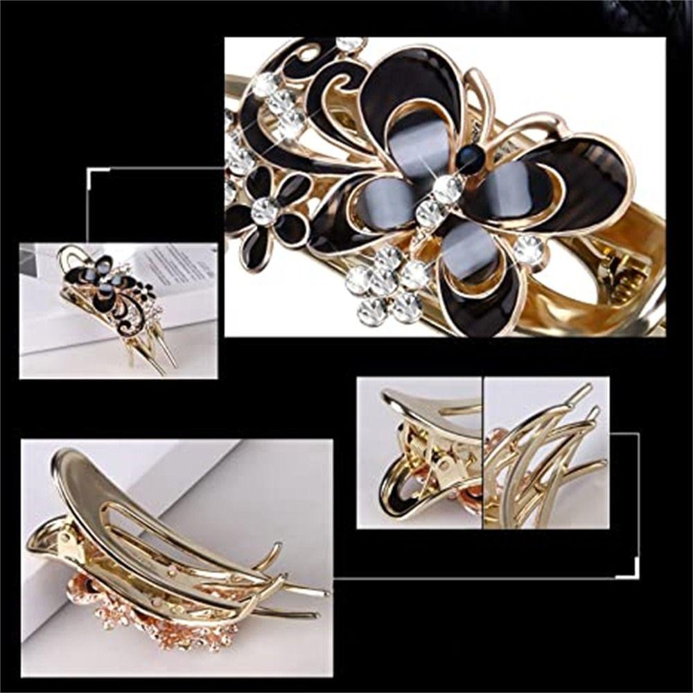 Kopfbedeckung, Alligator-Haarspange, Kristall-Blumen-Haarnadel, Strass-Schmetterlings-Haarklammer, Haar-Accessoires