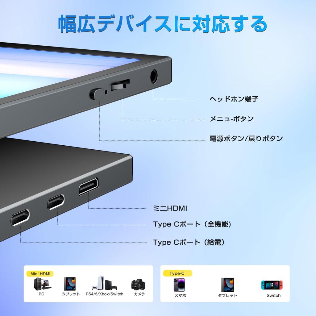 UPERFECT Mobile Resolution Mobile Screen Ultra Portable IPS LCD HDR Magnetic Protective VESA High Brightness Wide Color USB Mini HDMI Compatible with