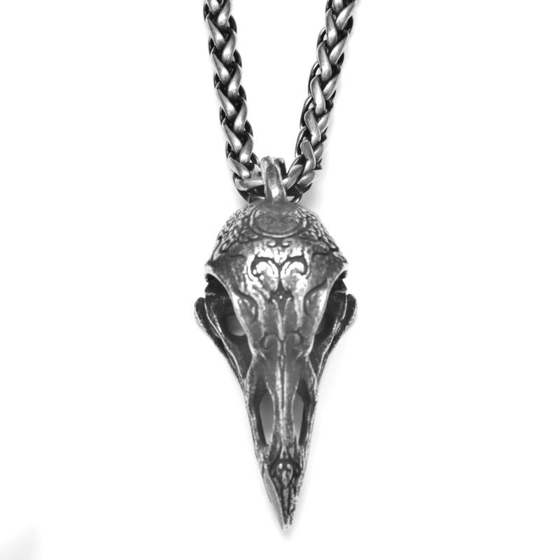 Black Crow Necklace, Male Nordic Trendy Pendant, Vintage Versatile Hip Hop