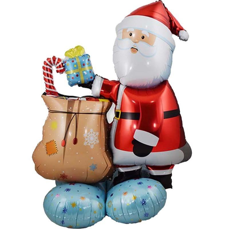 Noel Folyo Balonlar Noel Baba Balon Ayakta Balon Noel Hediyesi Noel Baba Balon Noel Partisi Malzemeleri Ev Dekorasyon
