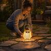 Yousheng Solar Light, Owl Design Garden Decor, Outdoor Waterproof Metal Hanging Lantern Solar Garden Light for Outside Patio Yard Lawn