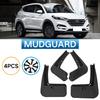 4PCS Mud Flaps For Car Front And Rear Wheel Body Protection Fender Flares Kit, No Drilling Mudguards Mudflaps With Screws Kits, For Tucson 2015-2020