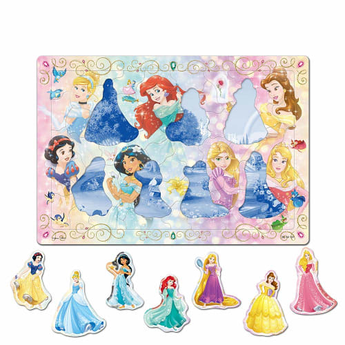 Tenyo Child Puzzle Disney Disney Princess Let's Pretend To Be a Princess! 55 Piece Puzzle for Children Silhouette Series DC-55-157 Antibacterial Coat