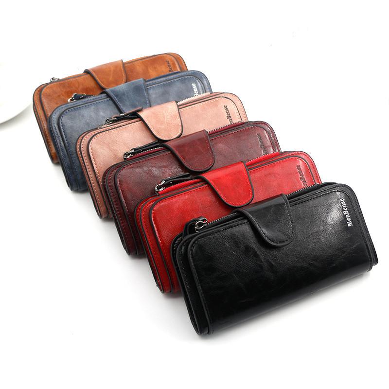 Fashion Woman Long Wallet Pu Leather With Multiple Compartments For Daily Use