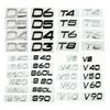 Car Trunk Letter Logo Sticker Badge Suitable for T4 T5 T6 T8 D3 D4 D5 D6 D8 XC40 XC60 XC90 S40 S60 S80 V40L V60L V80L AWD