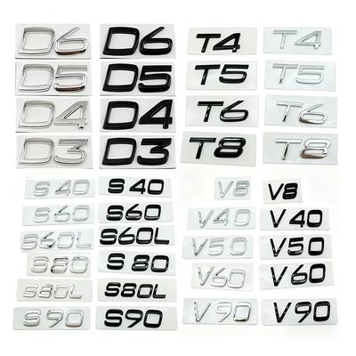 Car Trunk Letter Logo Sticker Badge Suitable for T4 T5 T6 T8 D3 D4 D5 D6 D8 XC40 XC60 XC90 S40 S60 S80 V40L V60L V80L AWD