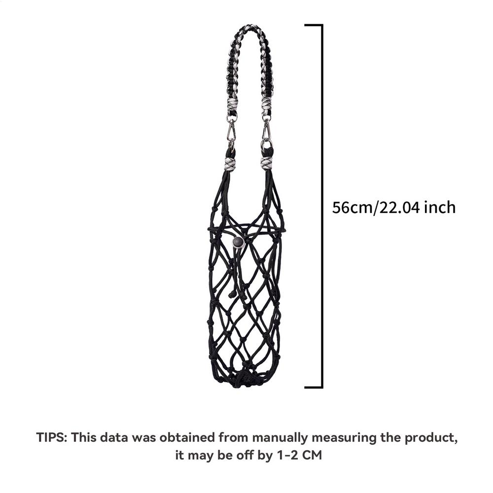 Water Bottle Cover Cotton Woven Fashion Mesh Bag Lightweight Sleeve Water Bottle Cover For Outdoor Travel Camping Hiking Fishing