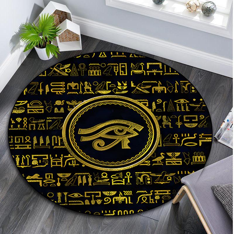 Pngtree the eye of horus 1414 Circular Rug Office Decorative Carpet For Living Room Bedroom Door Mat Floor Rug Computer Chair Area Rug