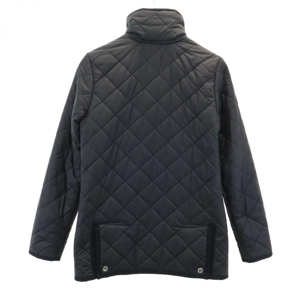 Mackintosh Made In England Quilted Jacket 34 Black Boa Fur Lining Women Used