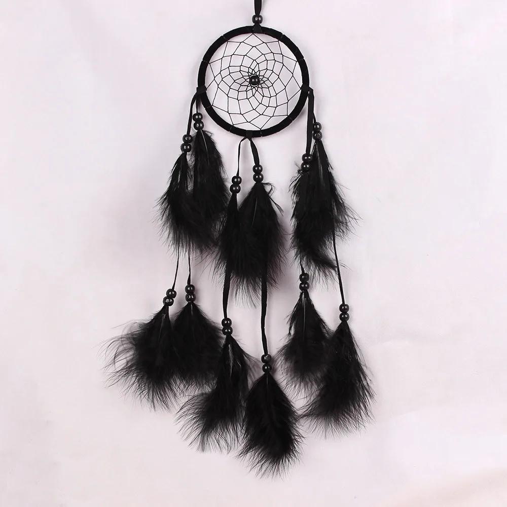 

Feathers Flying Wind Chimes Dream Catcher Handmade Gifts Dreamcatcher Home Bedroom Decor Wall Hanging Decor Room Decor чорний