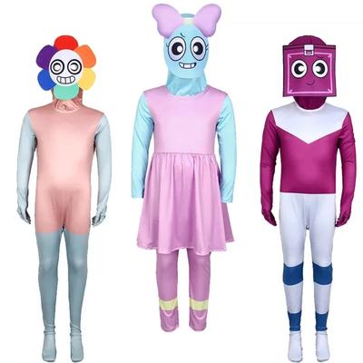 2025 Halloween Dandy Boxten Cosplay Kostüm für Kinder, Karnevalskostüm, Horrorspiel, Sonnenblume, Welt