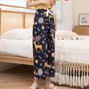 Women's Spring and Summer Plus Size Printing Long Pants Female Elastic Waist Loose Casual Thin Trousers