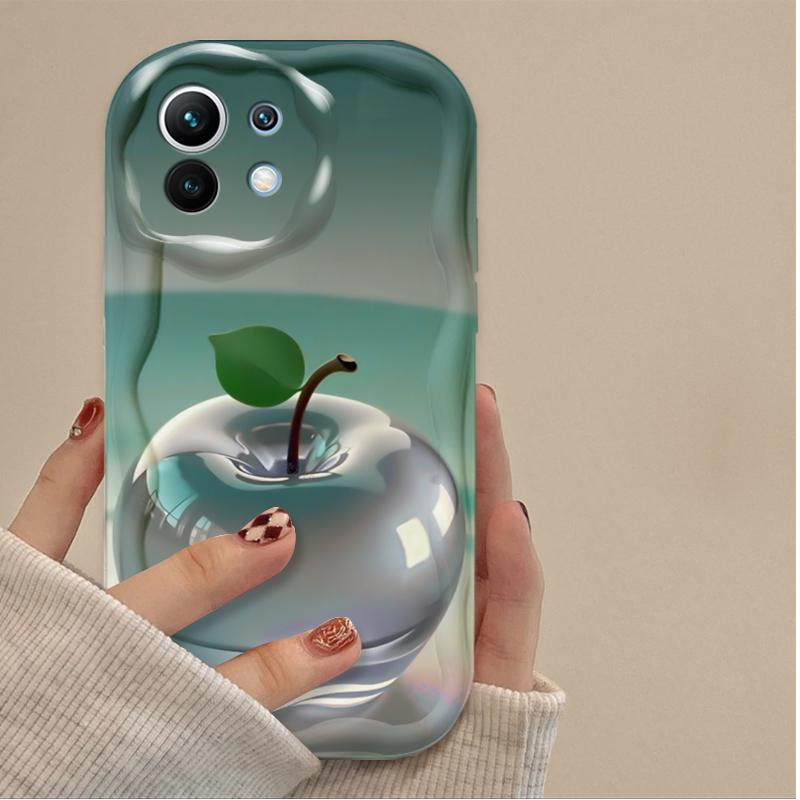 Phone Case Green Apple Pattern For Oppo Reno15 Reno14 Reno13 Reno12 Reno11 Reno8 Reno7 Reno5 Reno4 Z F T F29 Pro 5G Back Cover