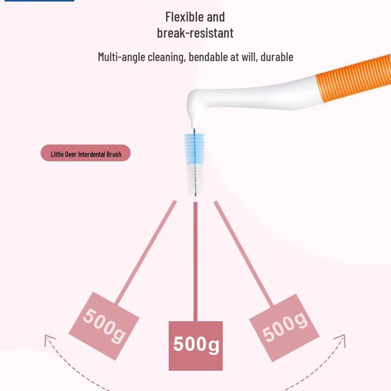 Deer Mama L-Shape Interdental Brushes (0.7mm, 10 Pack)
