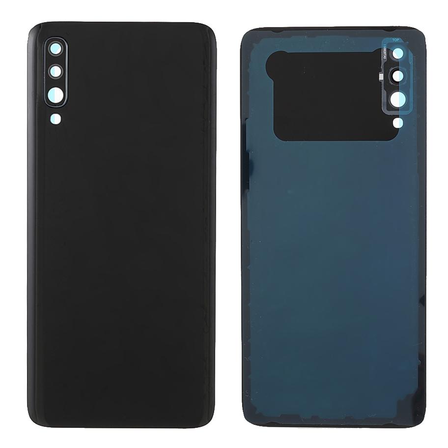 

Battery Back Cover Rear Housing with Camera Ring Cover Parts Replacement (without Logo) for Samsung Galaxy A70 Black