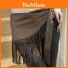 Vintage Western Leren Franje Tailleband Voor Dames Lente Zomer Straatmode