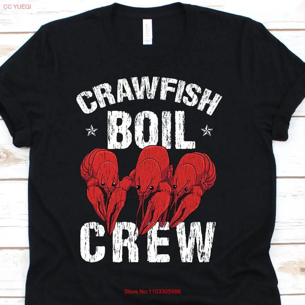Crawfish Boil Crew T Shirt Cajun Mudbags Crabbing Party Eating Vintage Versatile Fashion Top For Everyday Wear