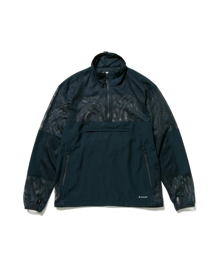 Snow Peak Insect Shield Mesh Pullover Size Perfect for and Outdoor Jacket, XL, Navy, JK-25SU011, Festivals, Camping, Activities.