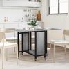 Folding Dining Table with Wheels 130 x 80 x 76.5 cm Steel PB