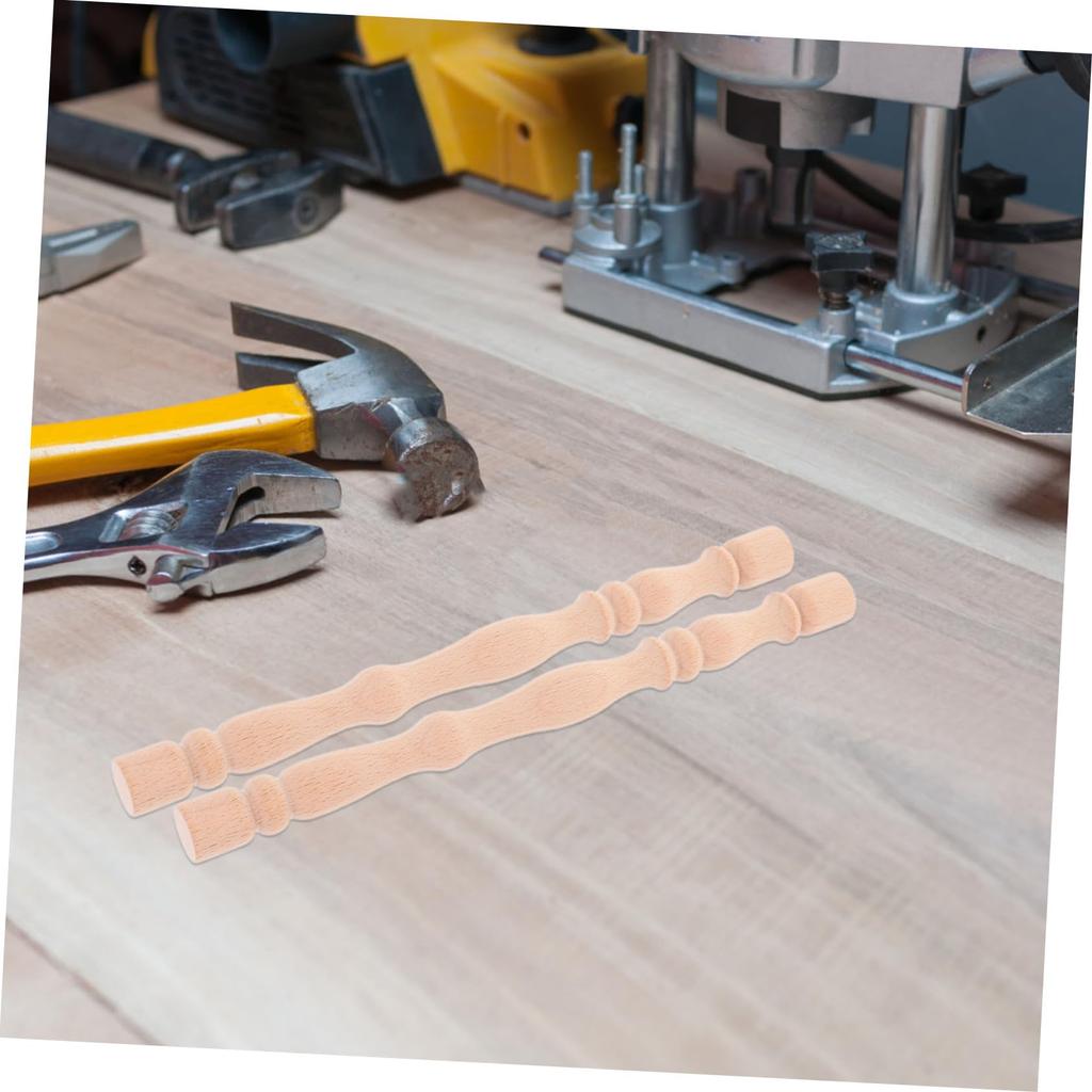 POPETPOP 2 stuks Houten Zuil Huis Hoek Decoratie Houten Baluster Spindel Meubelpoten Poppenhuis Gordijn Bewerkte Houten Baluster Romeinse Rij