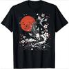 Sakura Koi Fish Japanese Sakura Pattern Art T-shirt Fashion O-neck Top T-shirt Women's Cotton Printed T-shirt Fashion Harajuku