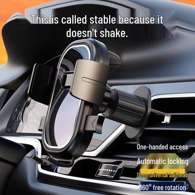 Universal Car Air Vent Phone Holder - High Temp Resistant, ABS Material, Shockproof Navigation Mount