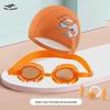 Kids' Cartoon Swim Cap with Waterproof Ear Protection & High Elasticity - Comfortable PU Cap for Boys & Girls, Customizable Logo Available.