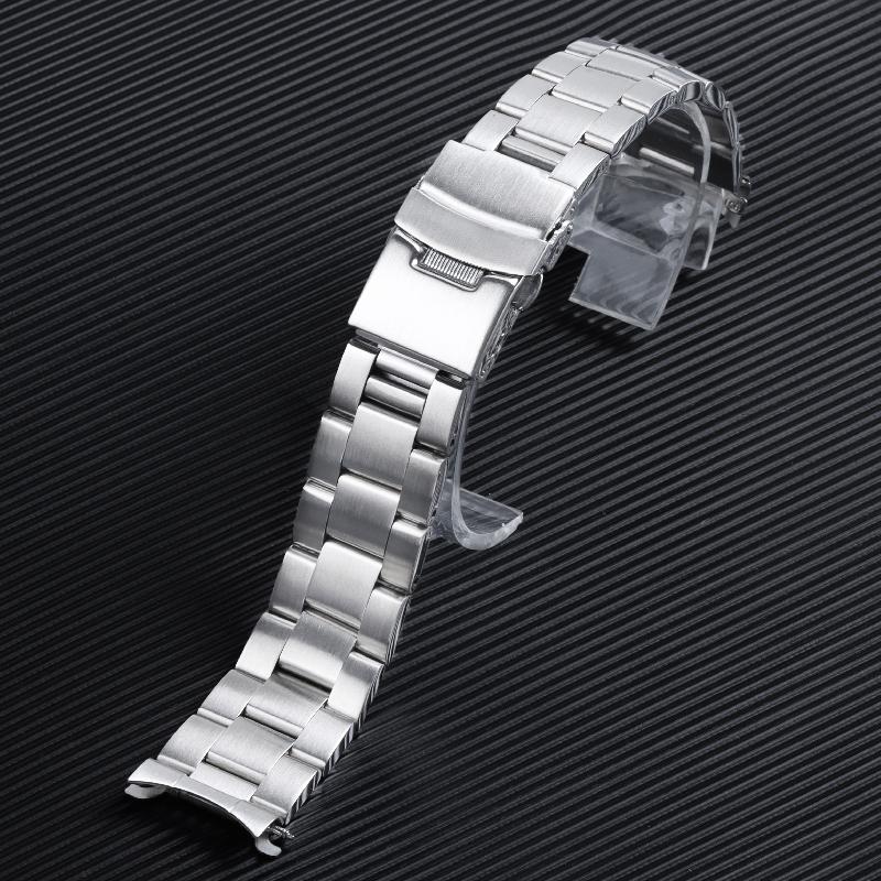 

Браслет для часов из нержавеющей стали с плоским концом и дужкой для Tissot, ремешок с раскладывающейся застежкой 18 мм 20 мм 22 мм 24 мм, универсальный браслет, мужской ремень 18mm