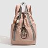 Schoolbag New Japanese Outdoor Hiking Korean Edition Fashion Drawstring Backpack Folded Nylon Leisure Backpack