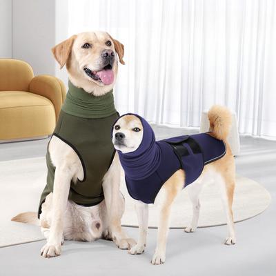 Hondenangstvest, Hondendonkerjack, Ademend Hondenkalmerend Shirt, Anti-angst Hondenkalmerend Vest met Halsband voor Kleine Middelgrote Grote Honden