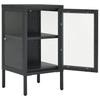 Sideboard Anthrazit 38 x 35 x 70 cm Steel and Glass