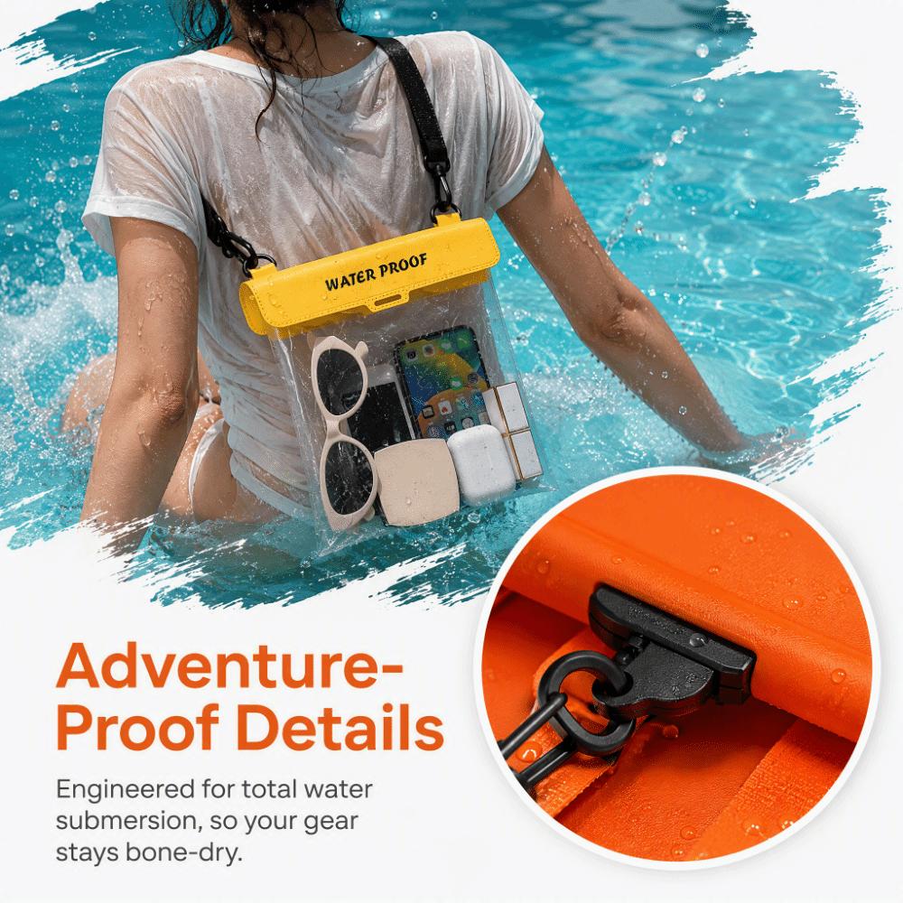 Clear Photo Capture Waterproof Phone Pouch Large Size Diving Phone Case Outdoor Use