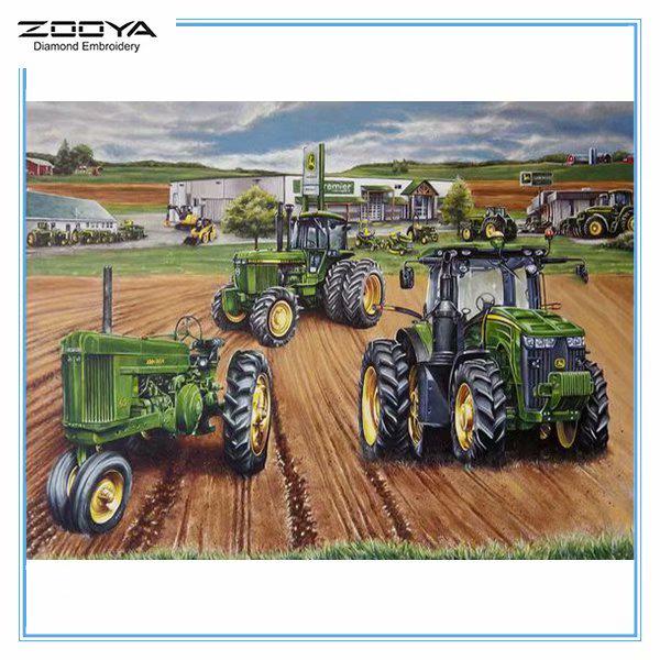 

ZOOYA DIY 5D горный хрусталь фермерский комбайн Алмазная вышивка картина вышивка крестом домашний декор