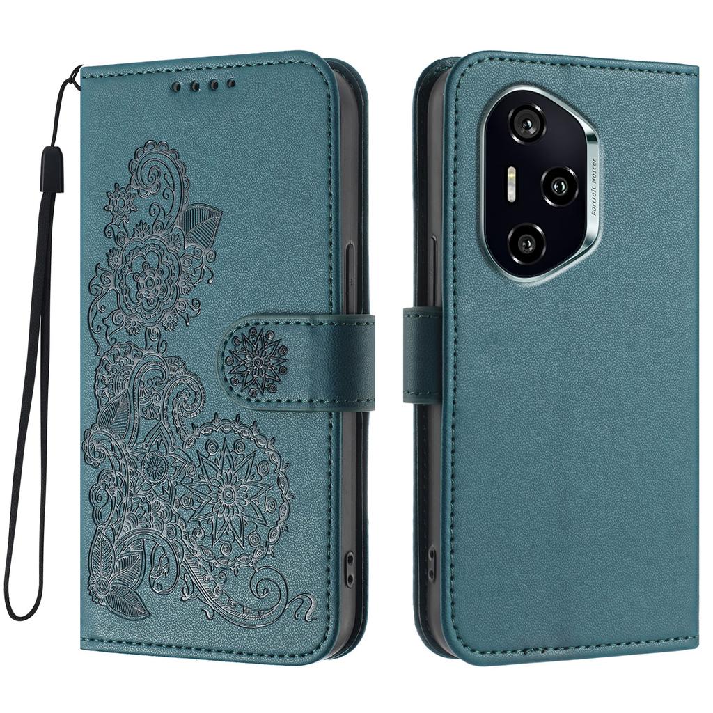 For Honor 400 5G (Global) Phone Cases Mandala Flower Leather Wallet Mobile Cover with Strap