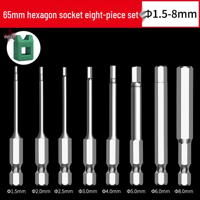 Hex S2 Strong Magnetic Screwdriver Bit Set for Pneumatic & Electric Drill